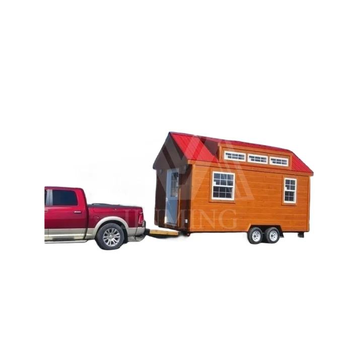China cheap tiny homes on wheels prefabricated cabin trailer house
