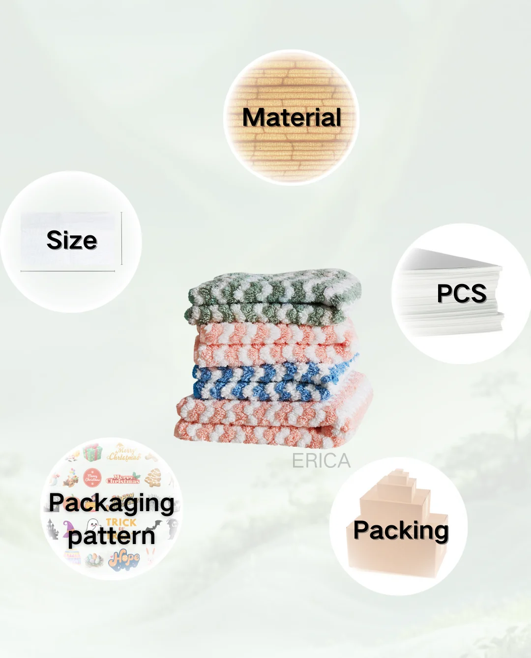 Hot Sell Cleaning Water Absorb Kitchen Towel Soft And Comfortable Microfiber Dish Cloth