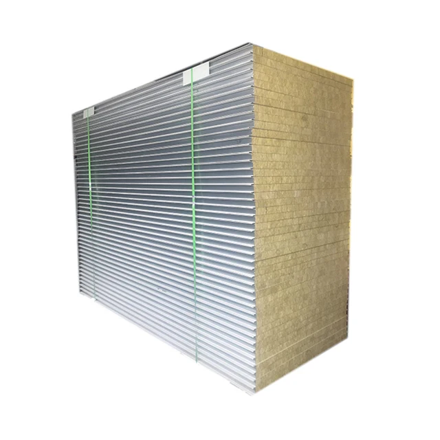 
Cheap price fireproof sandwich panel rock wool wall panel for clean room project 