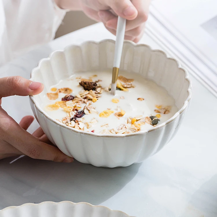 White Ceramic Plate, For restaurant Home Tableware Porcelain DInner Plate Bulk Ceramic Plates and Bowls Dish Buffet