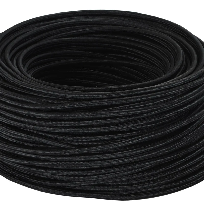 Vintage Round Braided Cable 2/3*0.75 Decor Textile Copper Wire For Lighting Accessories