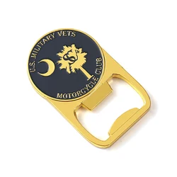 HSQ factory custom металлический цинковый сплав рекламный логотип мягкая эмаль 3D военная открывалка для бутылок