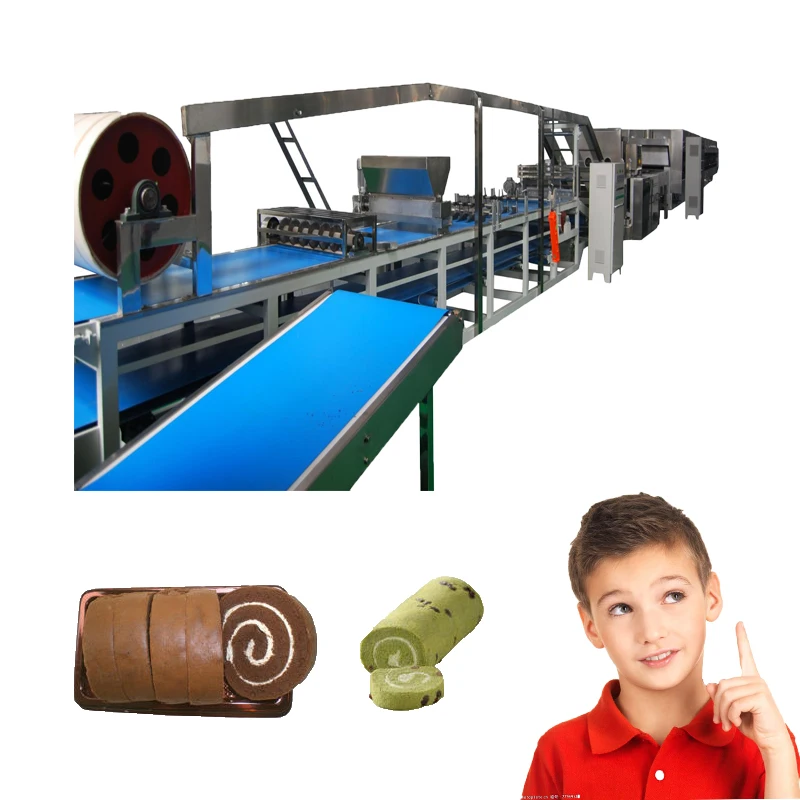 Cake Baking Manufacturing Equipment Automatic Layer Cake Bakery Equipment Stainless Custard Cake Production Line