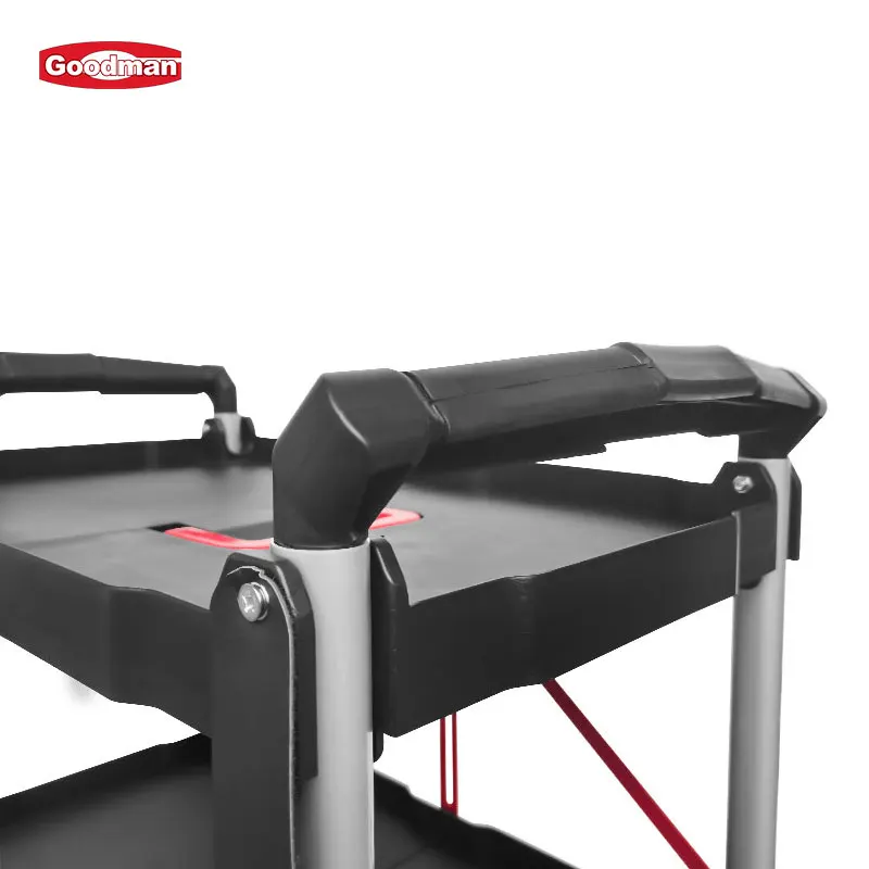 Commercial Hotel Restaurant Supplies Buffet Service Bus Cart Trolley Folding 3 Layer Food Trolly