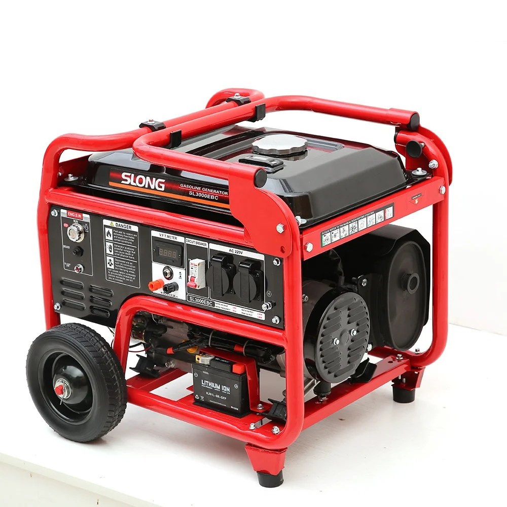 Slong SL3000EBC 2.5KW Portable petrol generator 6.5hp gasoline engine generator