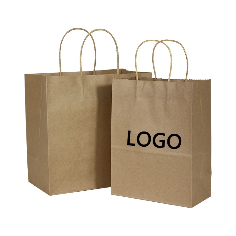 Пользовательский дизайн, полноразмерная печать, недорогой пустой дизайн, крафт-бумажная сумка для покупок, производитель бумажных сумок