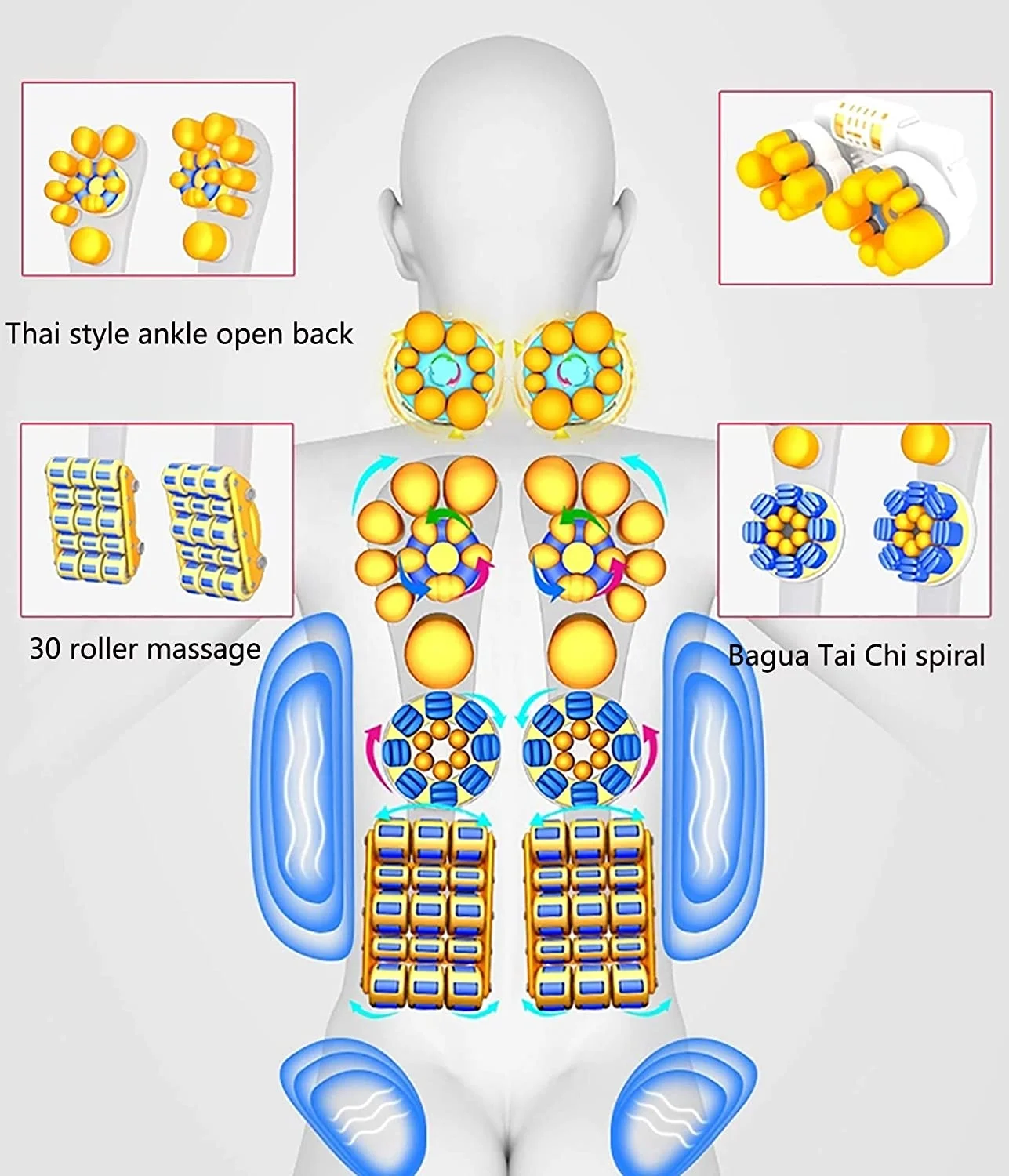 Ultimate Speed Heated Kneading Lumbar Vibrating Shiatsu Back Car Heated Massage Seat Cushion