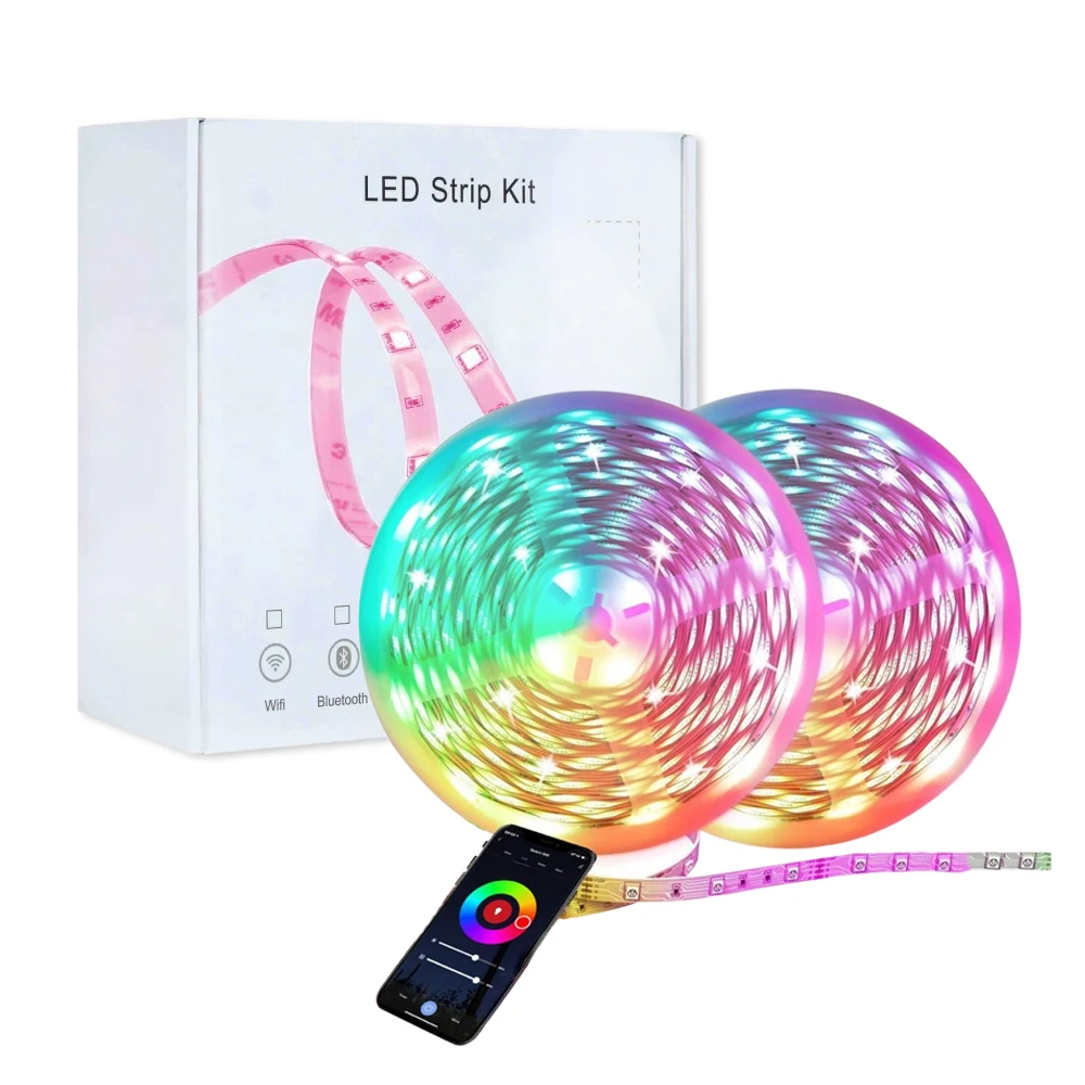  Водонепроницаемая светодиодная RGB лента Banqcn 5 м с поддержкой Wi-Fi набор умных световых лент для дома вечеринки