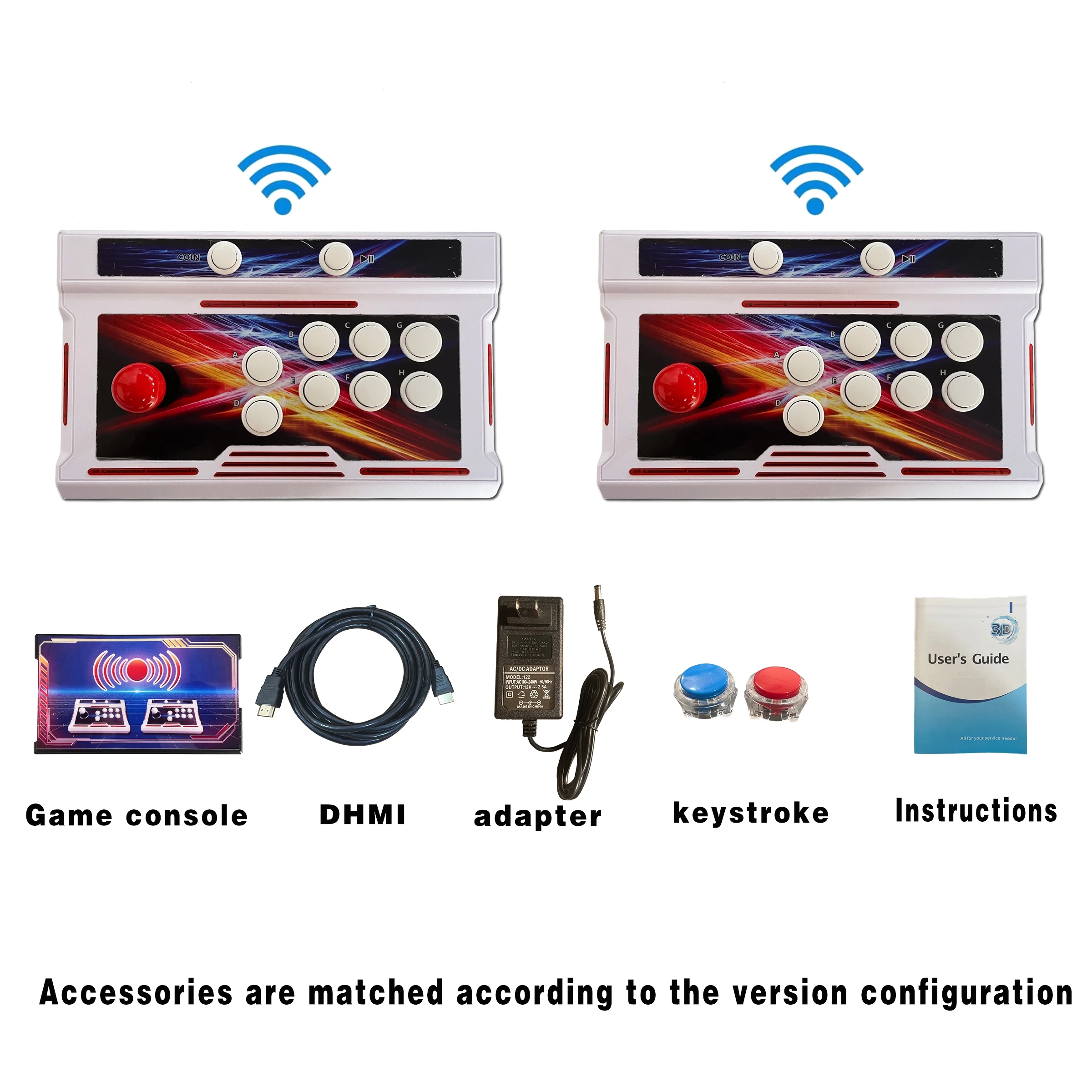 Factory wholesale retro bar console remote control button wireless video game machine and separate game box arcade
