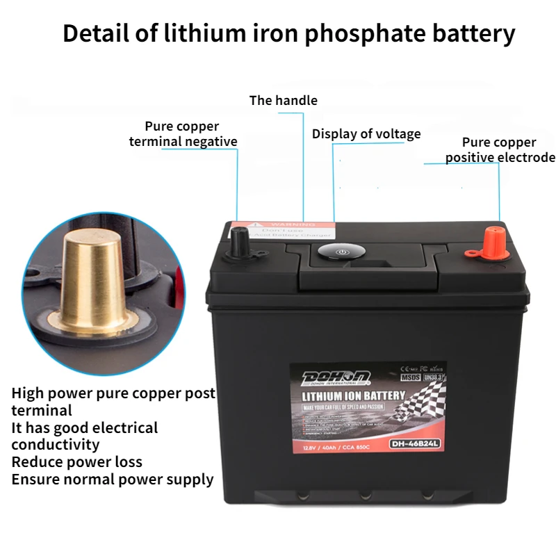 lithium ion batteries 12v 200ah solar battery 12v 40ah Car Battery For Manufacturing Plant