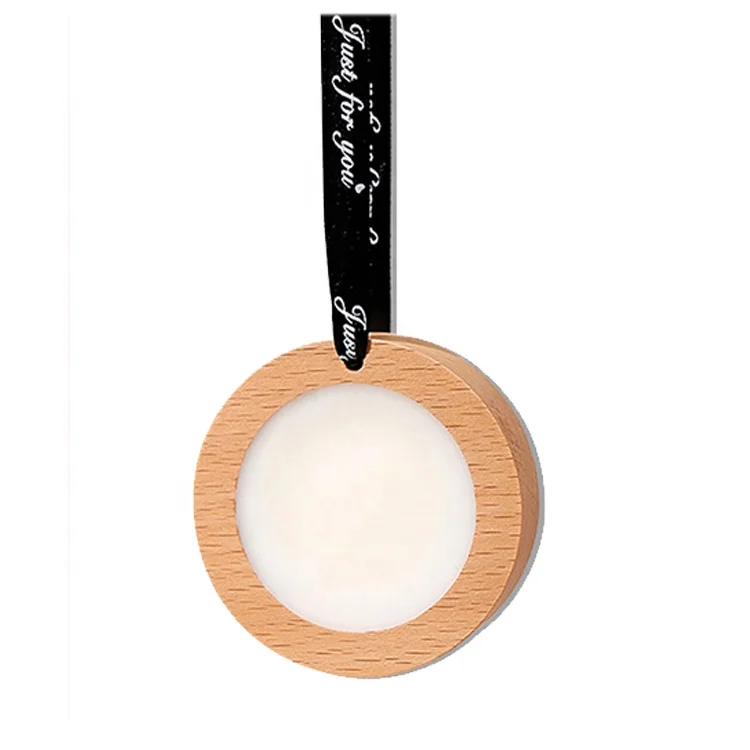 Stock Available Woody Incense Soy Wax Hanging Ornaments Gardenia Smell Car Logo Perfume Car Hanging Perfume with Ribbon