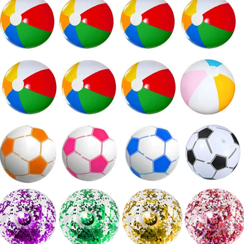 Летние надувные пляжные мячи игрушки для бассейна принадлежности дня рождения Классический Радужный пляжный мяч детей и взрослых