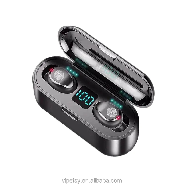 F9 Bluetooth Headset Wireless in-ear digital display Touch Wireless 5.1 binaural Bluetooth headset tws factory