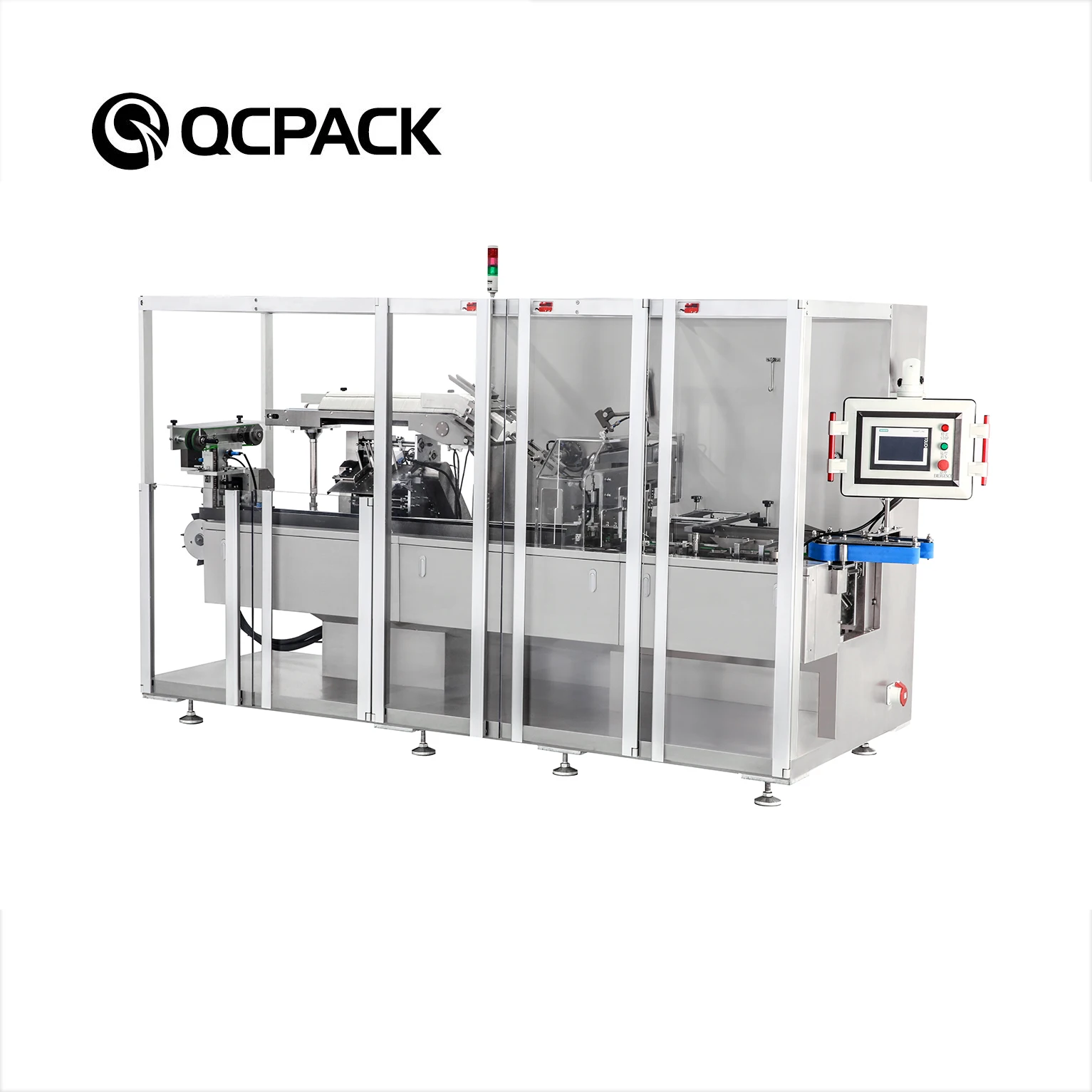 
QCZ-120W Automatic Medical Drugs Cosmetics Mask Box Carton Packing Packaging Machine 