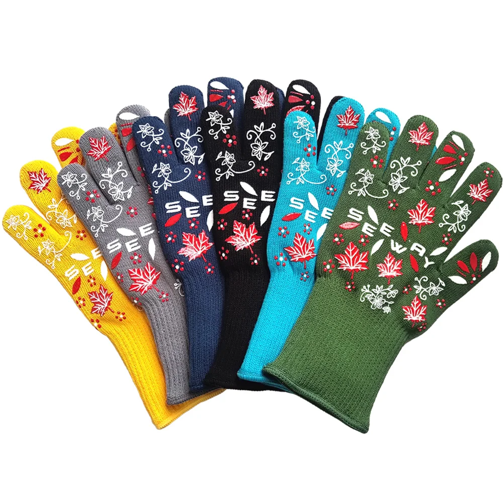 Seeway EN407 Certified Heat Resistant BBQ Grill Color Customized Gloves