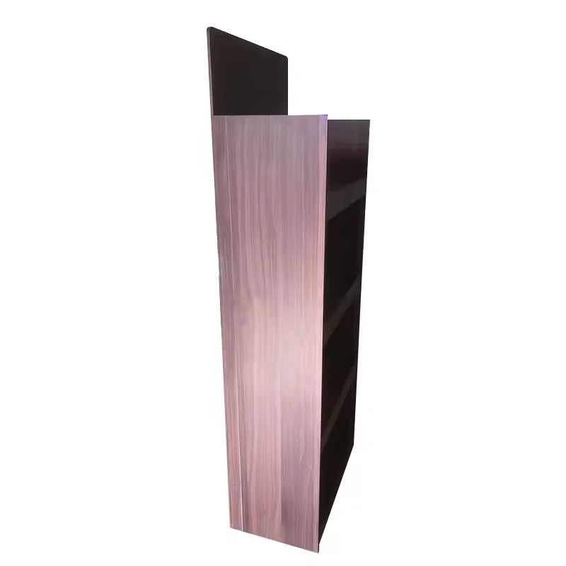 4-Tier MDF Wood  Wine & Beverage Display Rack Floor Stand Shelf for Store Use in Supermarkets Shopping Malls