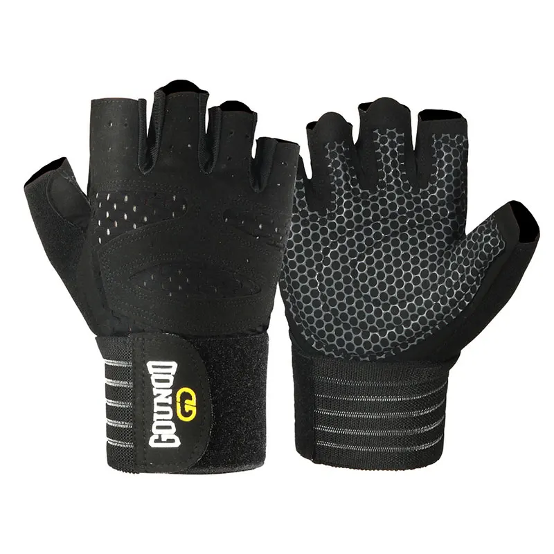 Gym Fitness Gloves Palm Protection Microfiber Silicone Material Weight Lifting Sports Fitness Gloves