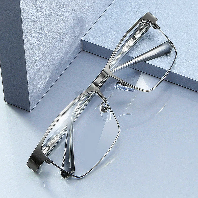 Wholesale Custom Presbyopic Anti Blue Rays Optical Eyeglasses Stainless Steel Reading Glasses For Men