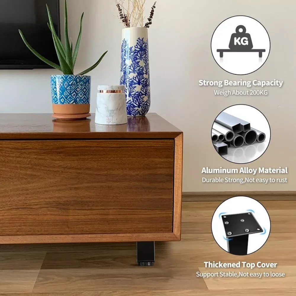 Adjustable Metal Furniture Legs Modern Replacement Feet For Bed Sofa Cabinet