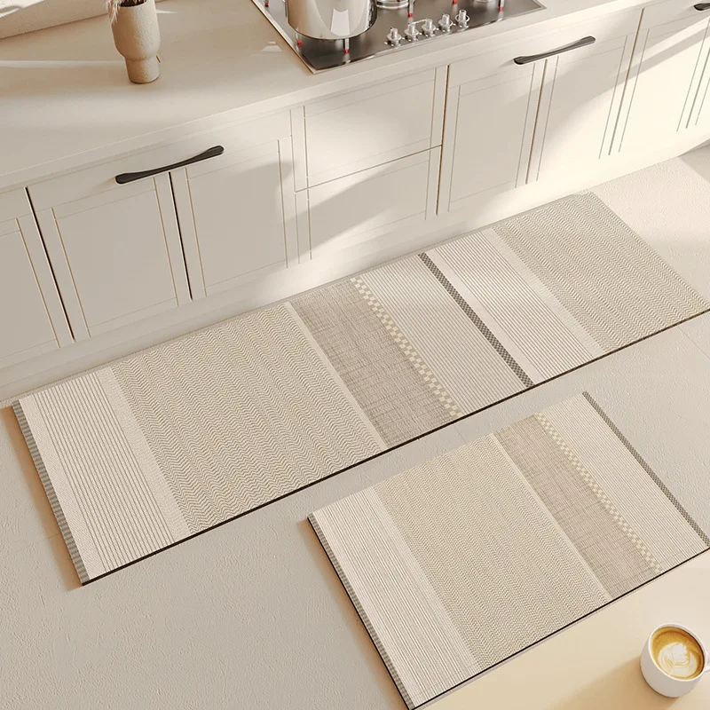Kitchen special floor mat household absorbent oil-absorbing restaurant floor mat simple wind non-slip soft diatom ooze floor mat