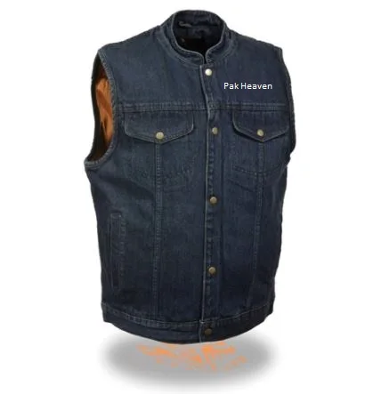 custom print embroidery riding motocross  motorcycle motorbike racing denim jeans vest with protective fire resistance
