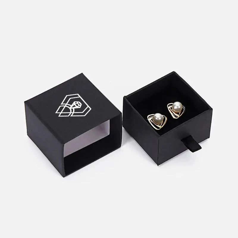 Cardboard Jewellery Small Product Custom Logo Printed Paper Drawer Packaging Gift Jewelry Box With Handle