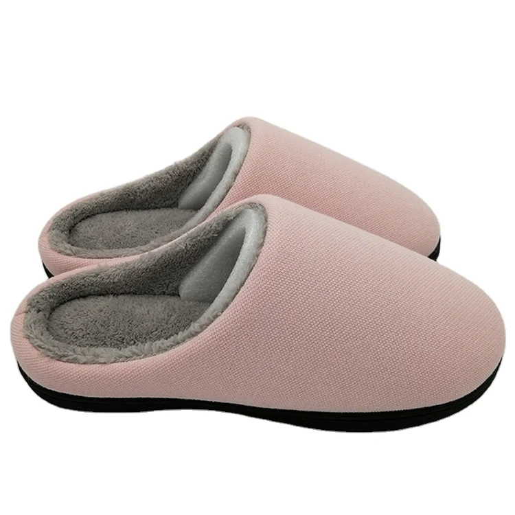 OEM customized Logo indoor house Unisex slippers TPR rubber outsole winter home flat slipper faux fur plush slippers for women