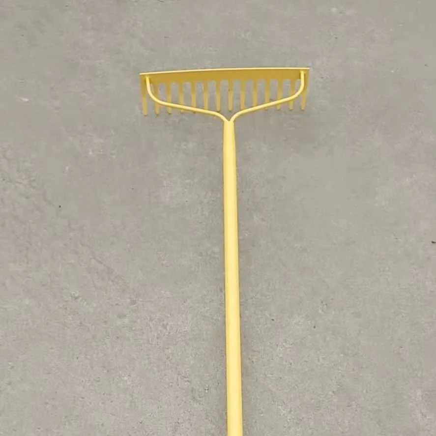 Lawn Steel Rake Head 14 Teeth Rakes For farm tool carbon steel garden farming Agriculture rake with long handle