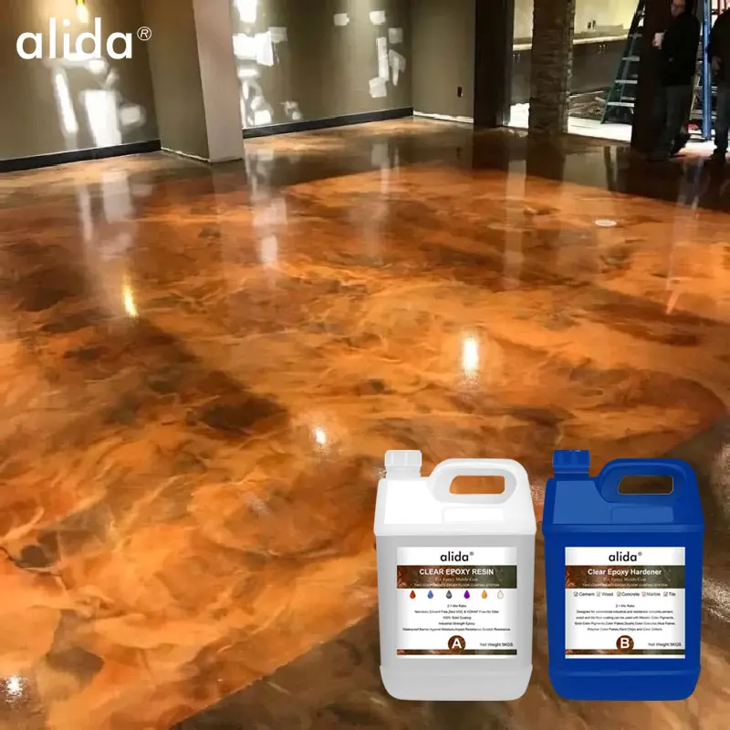 Wholesale Good Hardness Epoxy Primer Middle Top Coat Epoxy Floor Coating for Metallic Floor