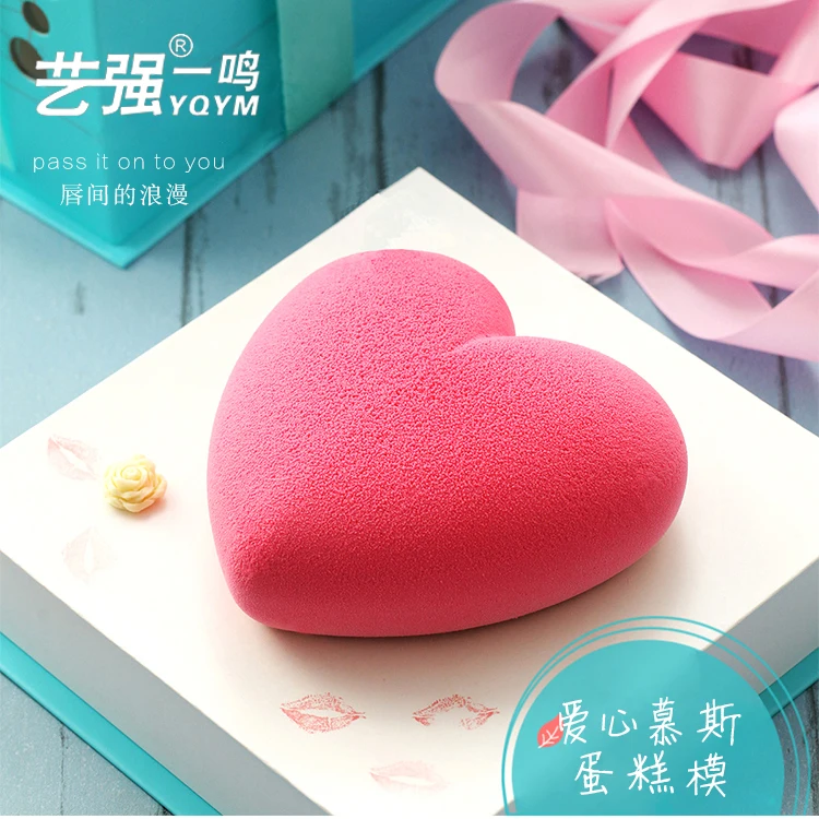 Silicone Cake Baking Mold Non-stick Heart Shaped Moule Silicone Cake Mould White Mousse 3d Silicon Cake Mold
