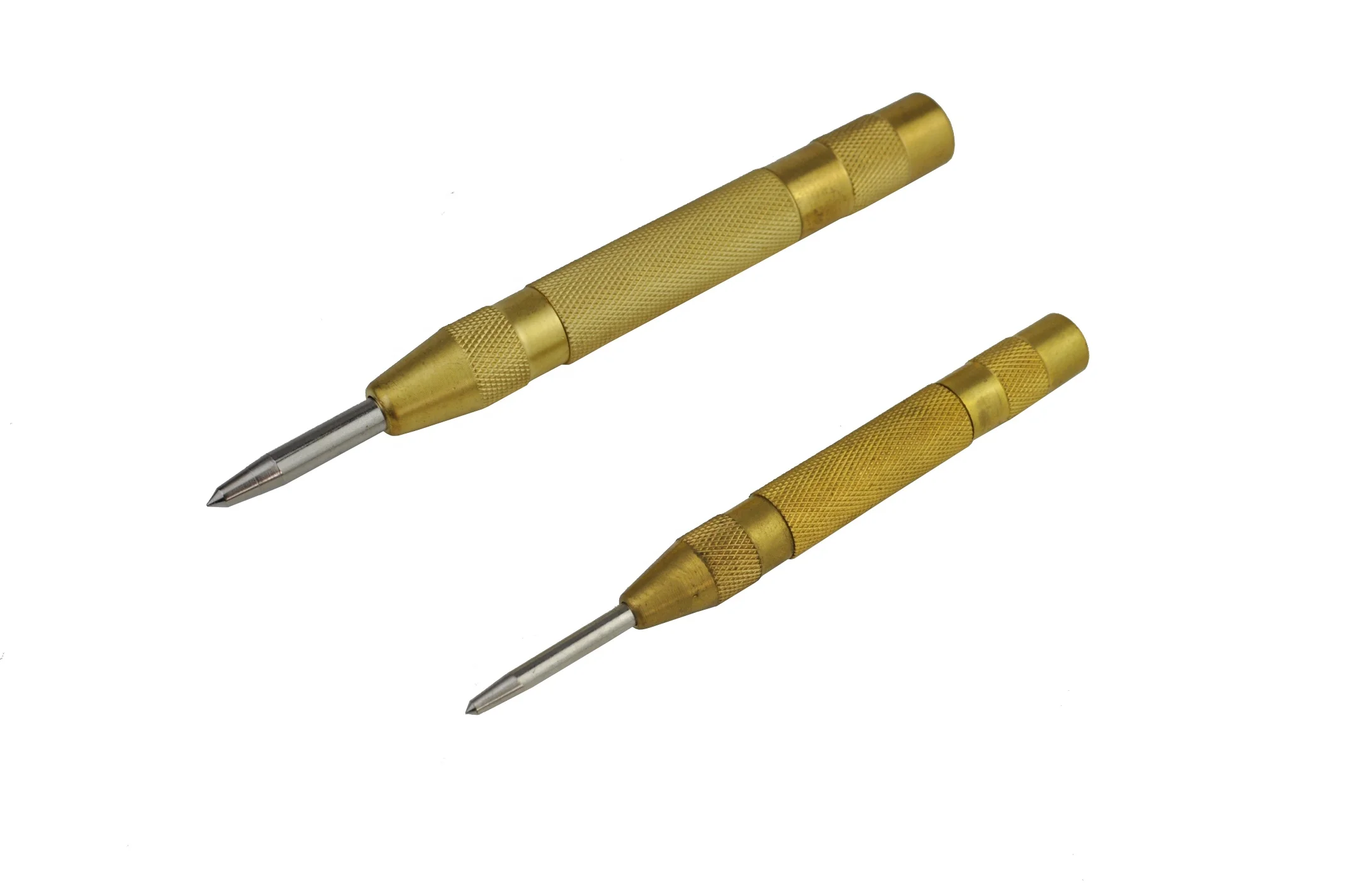Yute automatic hardened alloy steel point center punch with brass handle
