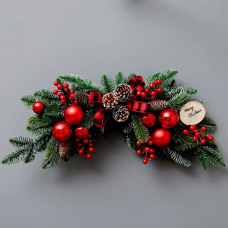 40cm Diameter Decorated Luxury Eco friendly PE Christmas Wreath