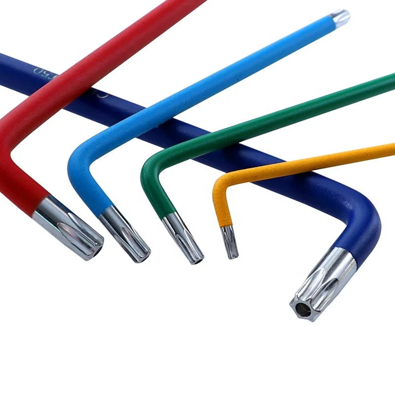 9 Piece Metric Ball End Color Coded Hex L-Key Set Hex Key Allen Wrench Set