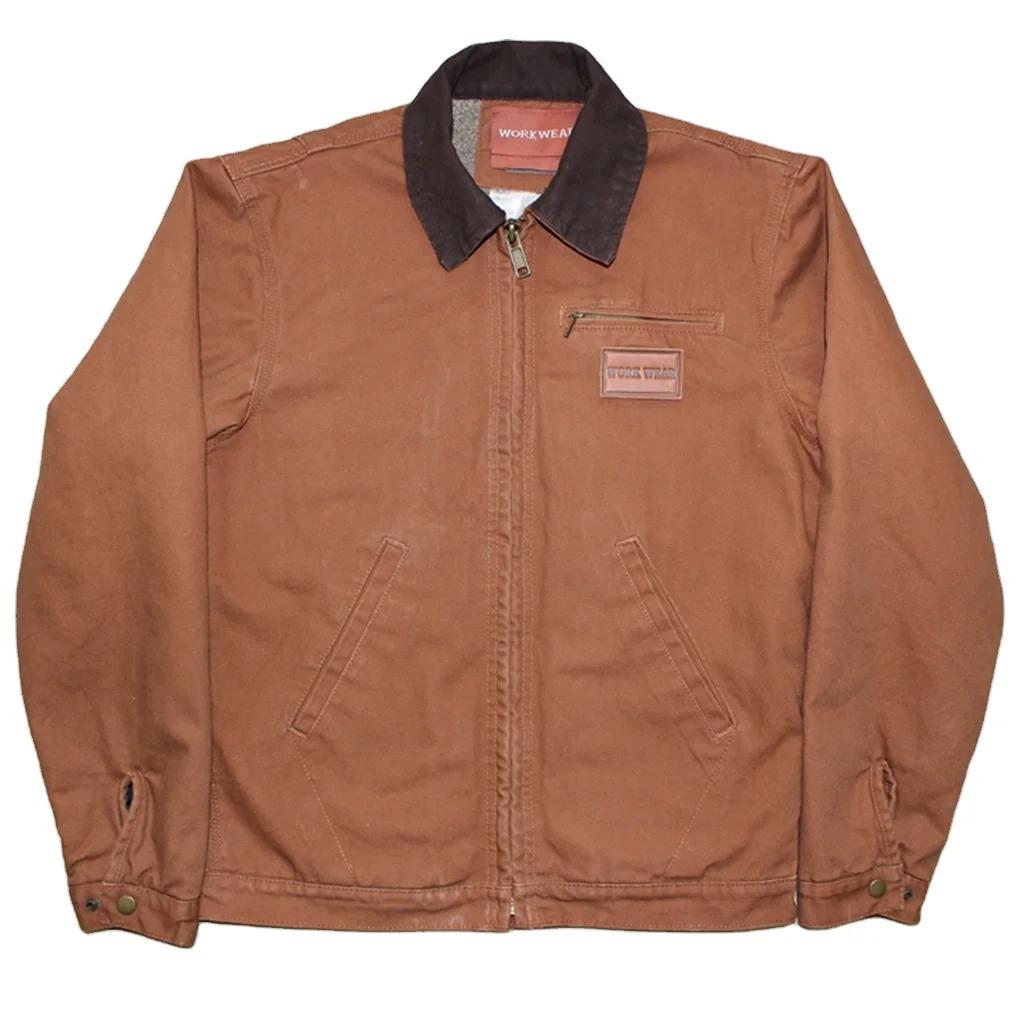 
Chinese Factory Low Price Woven Cotton Heavy Duck Quilted Jackets Men Canvas Quilted Jacket 