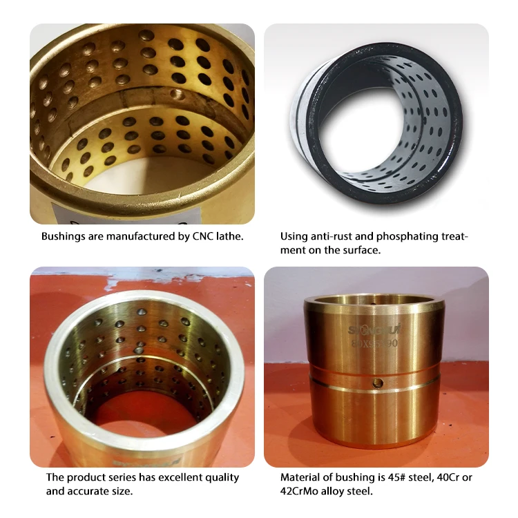 Various Size High Precision Flange Harden Steel Excavator Bucket Sleeve Bushing