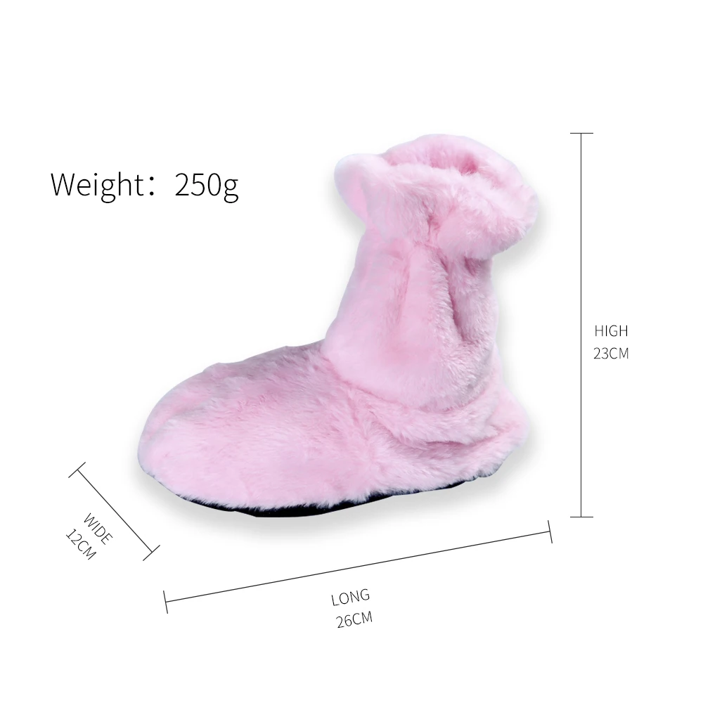 Factory Microwave Heat Lavender Spa Booties Microwavable Heated Slippers Shoes Foot Warmer for Rehabilitation Therapy
