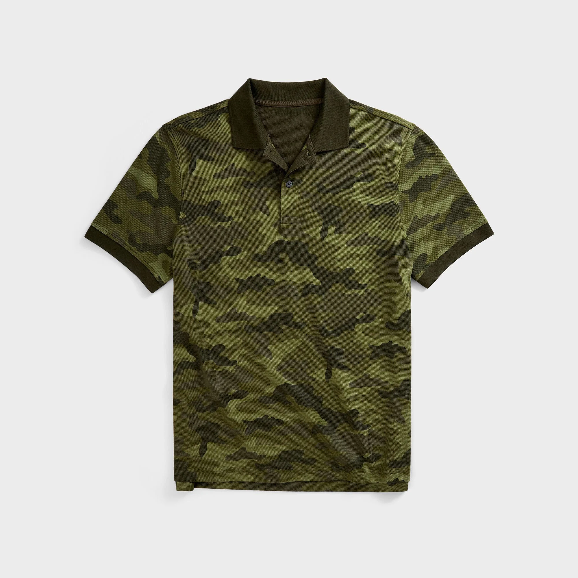 
Quick Dry good moisture wicking function Camouflage treatment workout men golf sports tennis polo shirt with custom logo camo 