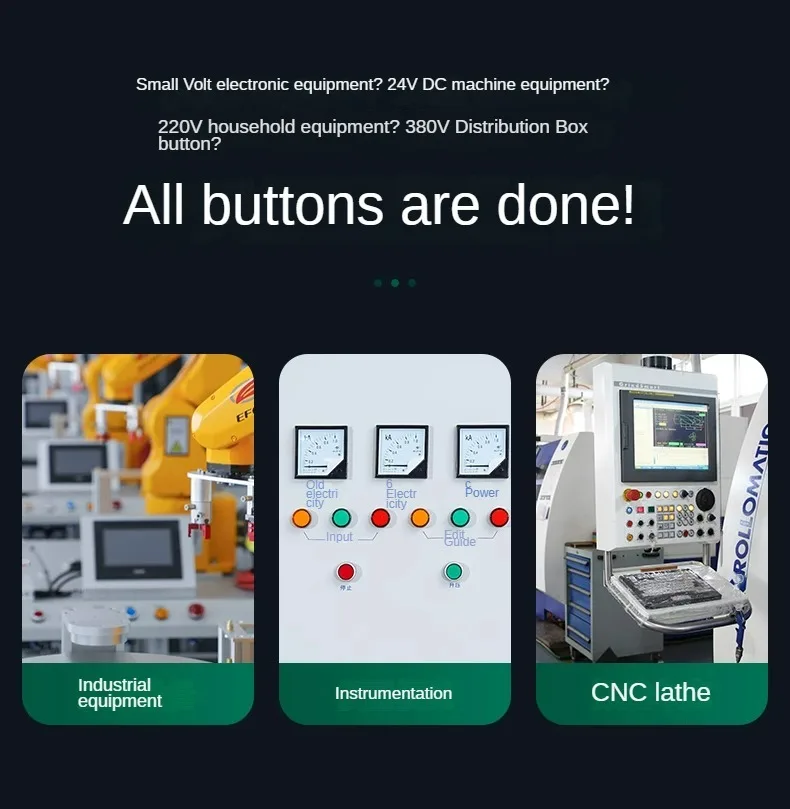 22mm mushroom emergency stop Momentary push button switch self-reset round power button switch with key