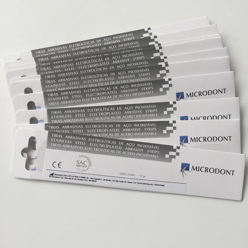 CE Approved Microdont Dental Polishing Strips Stainless Steel Abrasive Strip  4,0mm #10304005 12pcs/pack