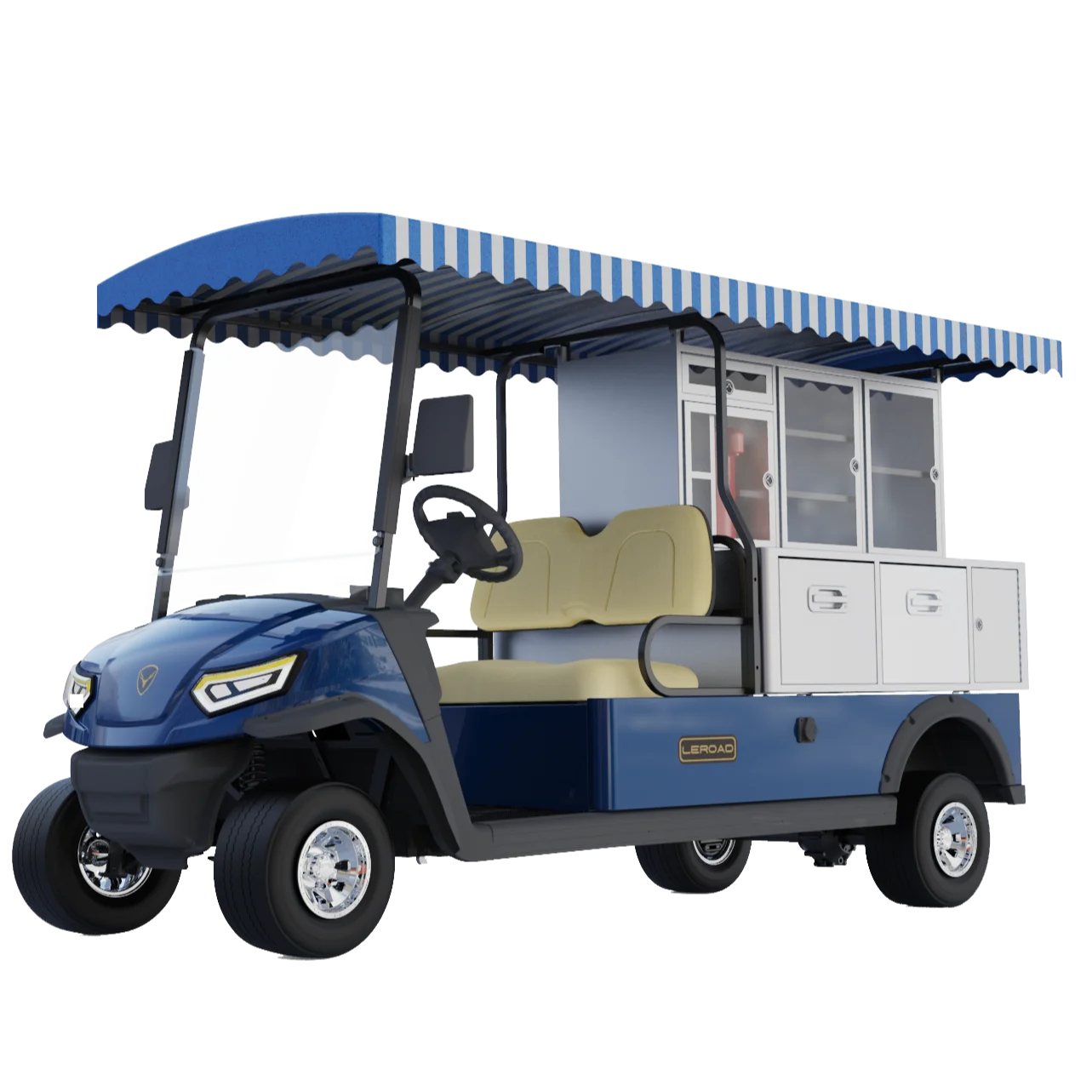 LEROAD NEW Type Shuttle2 Servicing Car Mobile Serving Durable Utility Vehicle 2 Seats Electric Vending Car