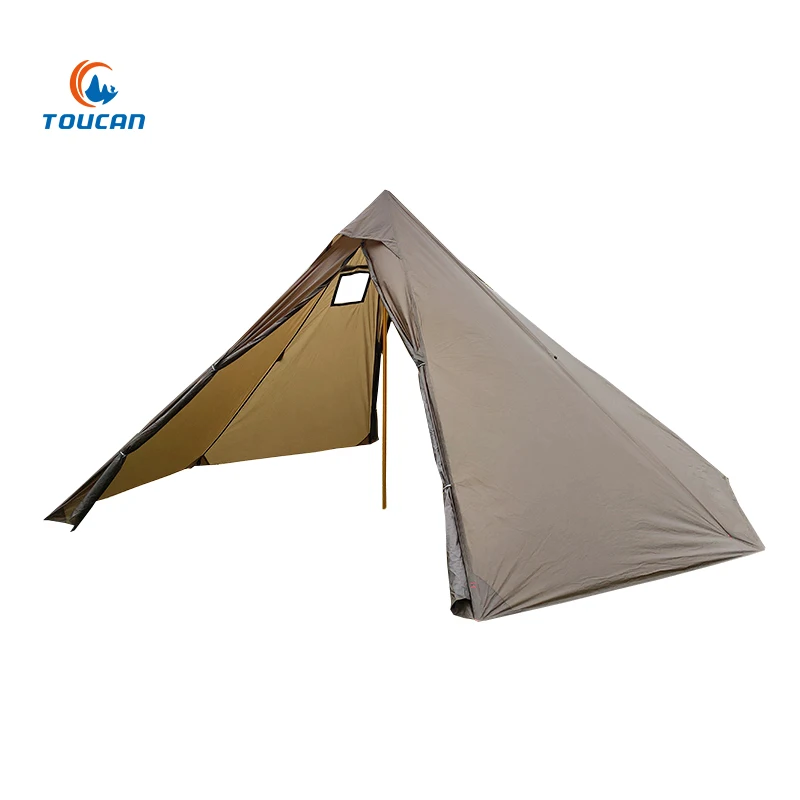 Hot Selling Outdoor Pyramid Chimney Backpacking Picnic Teepee Camping Shelter Tent