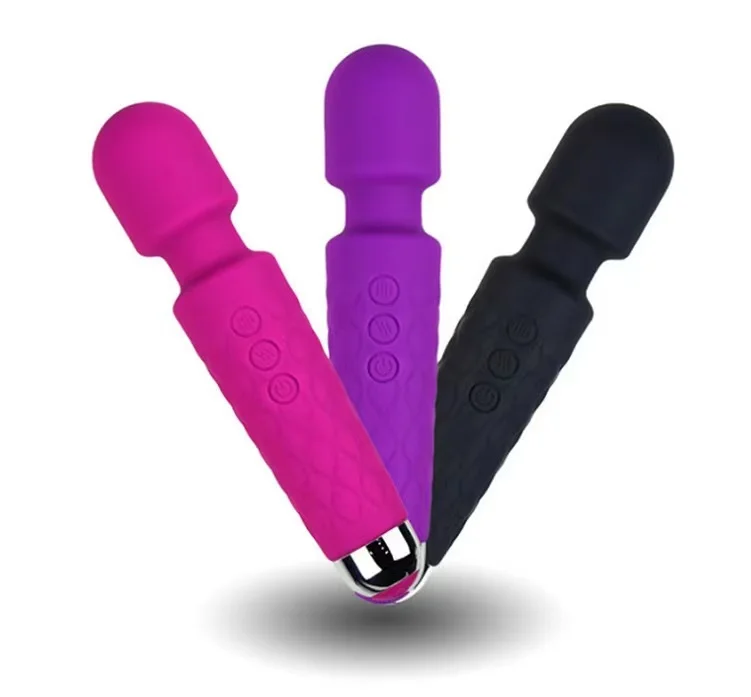 Explosive USB Charging Powerful Vibrating AV bar 20 Frequency 8 Speed Waterproof Masturbation Vibrator wand for Female