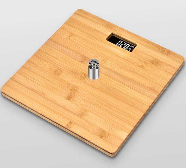 Environmental Protection Bamboo Plate Household Electronic Body Scale Multifunctional Weighing Scale Factory Direct Sales