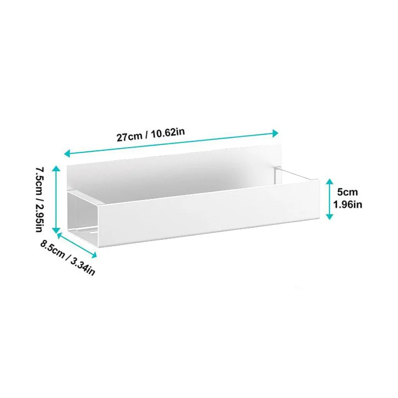 Custom Kitchen Magnetic Fridge Storage Shelf Moveable Wall Mounted Metal Holder For Kitchen Spice Jars Magnetic Fridge Rack