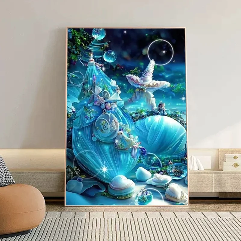 Custom crystal 5d diy Diamond art Painting Kits beach Rhinestone AB Full Drills Diamond Art Painting ab drills Decor Home