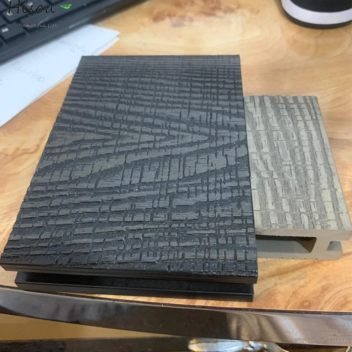 New Tech wood plastic composite wpc decking outdoor 3d embossed terrace board fence panels exterior plastic 3D wpc cladding