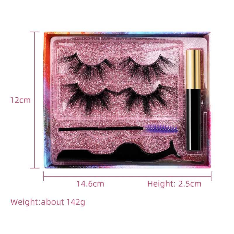 
2021 Newest 10 Magnets 2 Mix Styles Mink Magnetic Eyelashes 