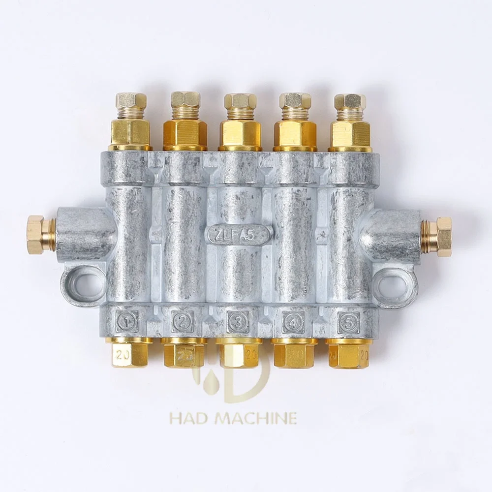 ZLFA 2/3/4/5 Ways Volumetric Grease Distributor Or Metering Devices Manifold Block For Lubrication System/CNC Machine