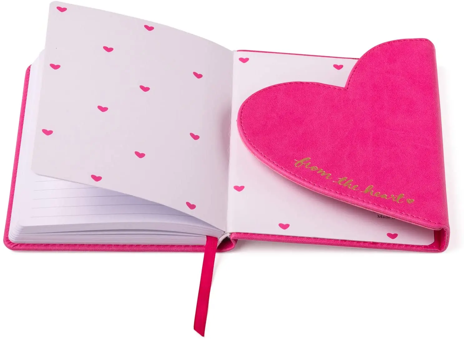 Custom Hardcover Notebook portable Journal  Love Notebooks With Magnetic Heart Flap