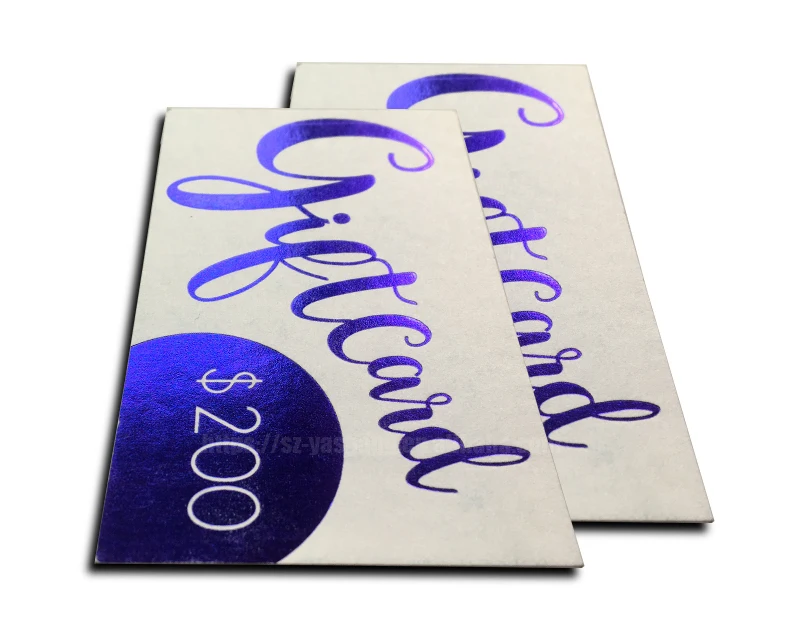Get white purple foil stamp greeting card /business gift card postcard / custom best matte gold wedding invitation